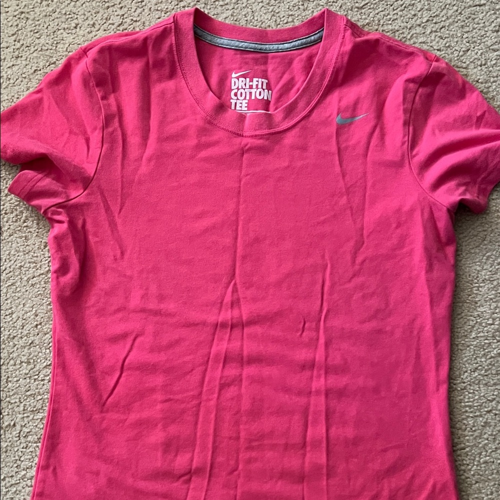 Nike Women's Vibrant Pink Dri-FIT Tee
